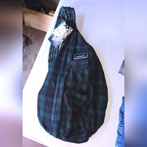Green Plaid Large Kavu Sling bag
